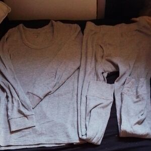 Gray Long Sleeve Top and Jogger Set